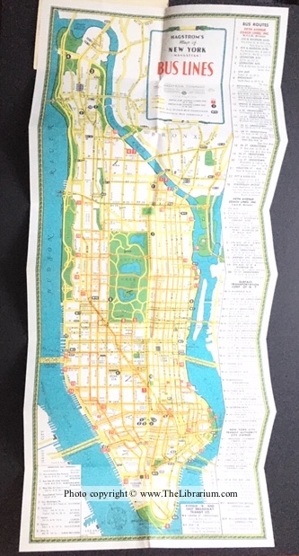 Hagstrom’s Map of New York (Manhattan) Bus Lines